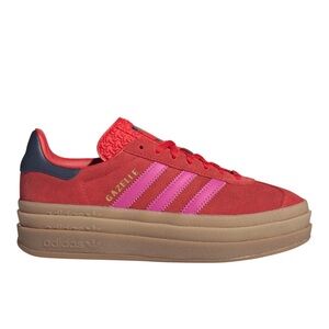 Adidas Gazelle Red with Pink Stripes